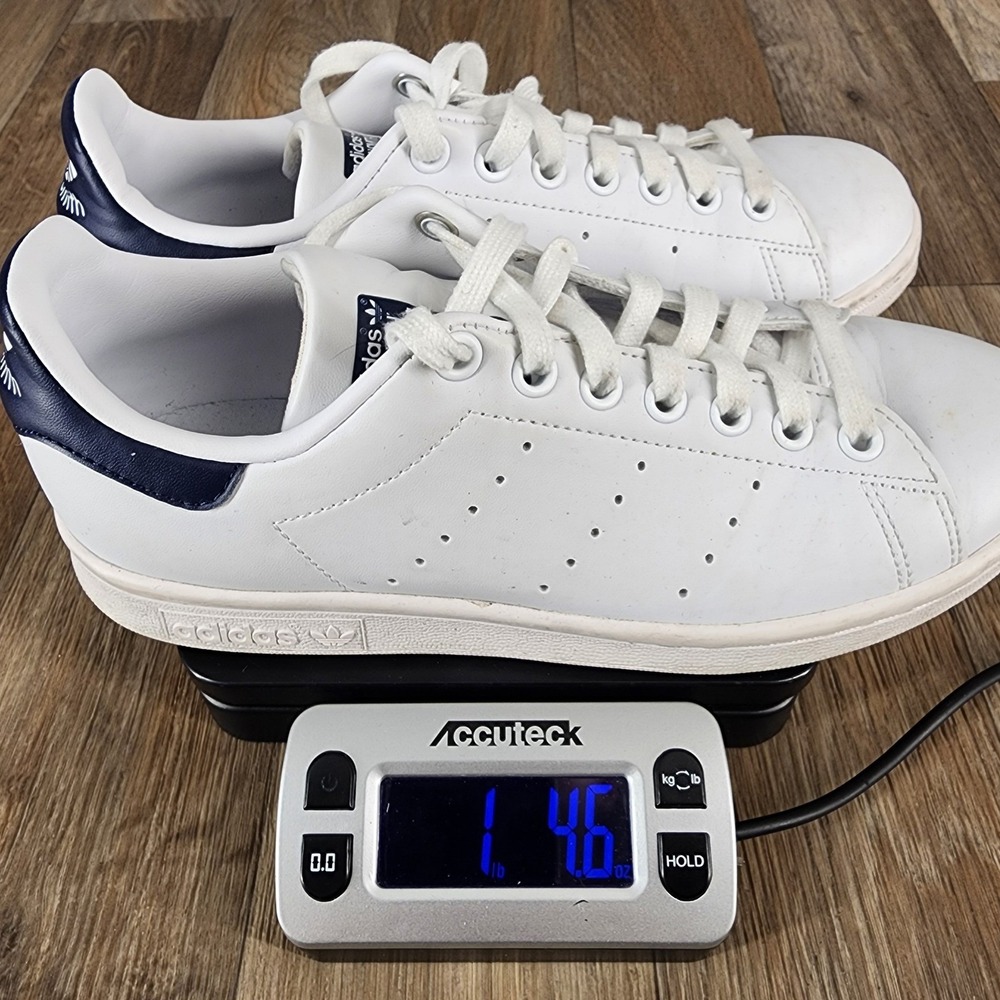 Adidas Stan Smith Womens‎ Size US 6.5 White Navy Sneakers Leather Tennis Shoes - Picture 9 of 9